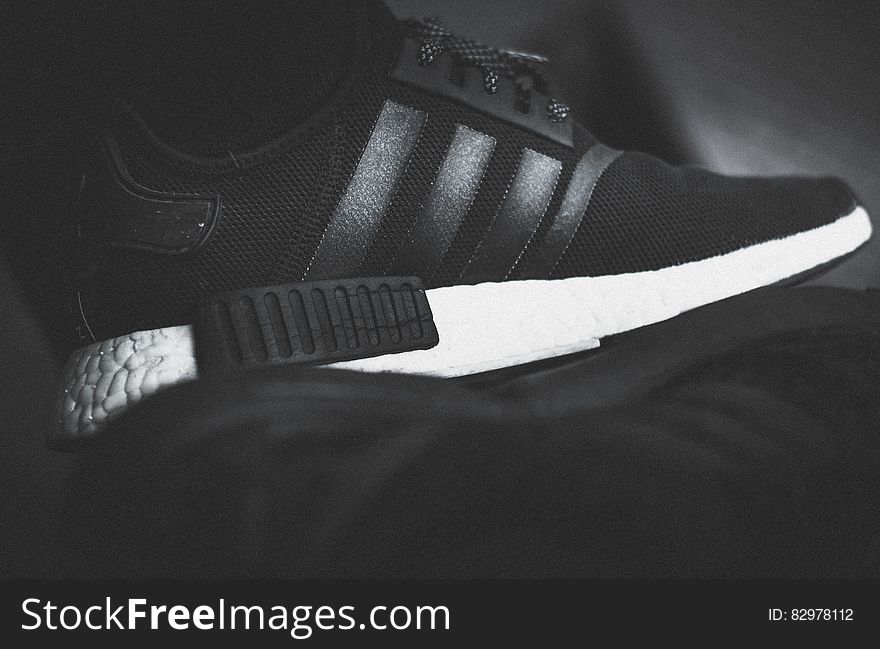 Black and White Adidas Sneakers