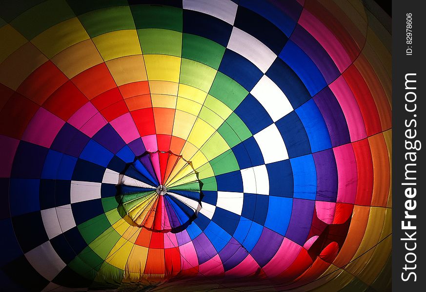 Abstract colors and geometric design inside hot air balloon. Abstract colors and geometric design inside hot air balloon.