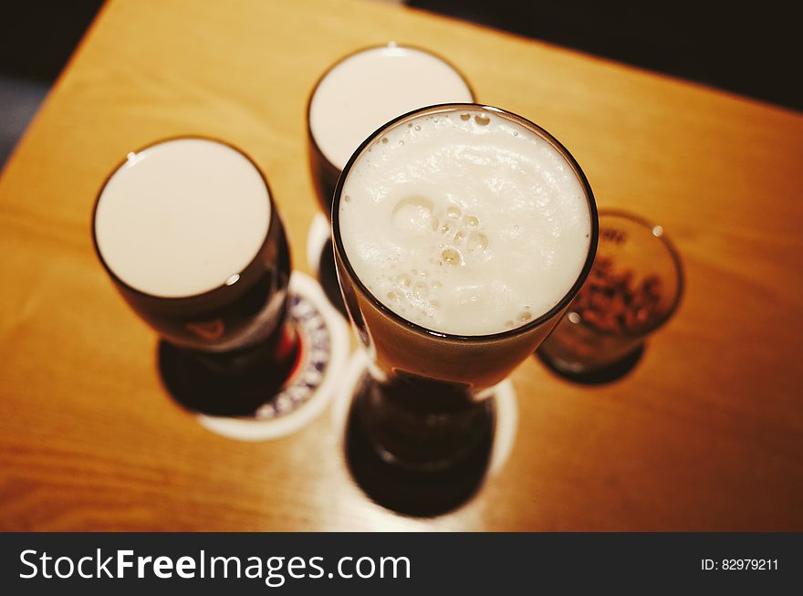 High Angle View of Drink on Table