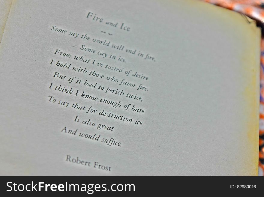Fire and Ice by Robert Frost
