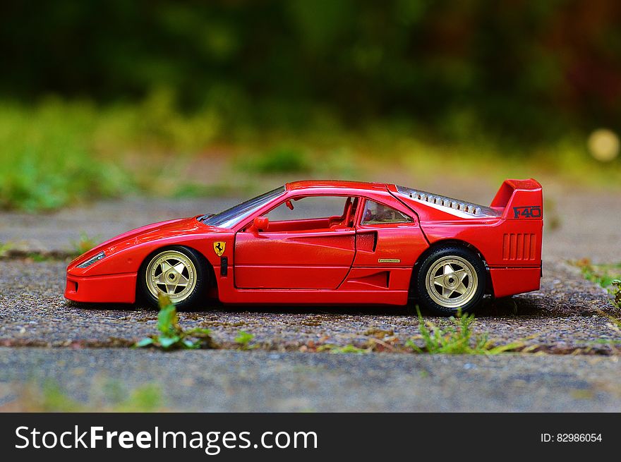 Toy red Ferrari