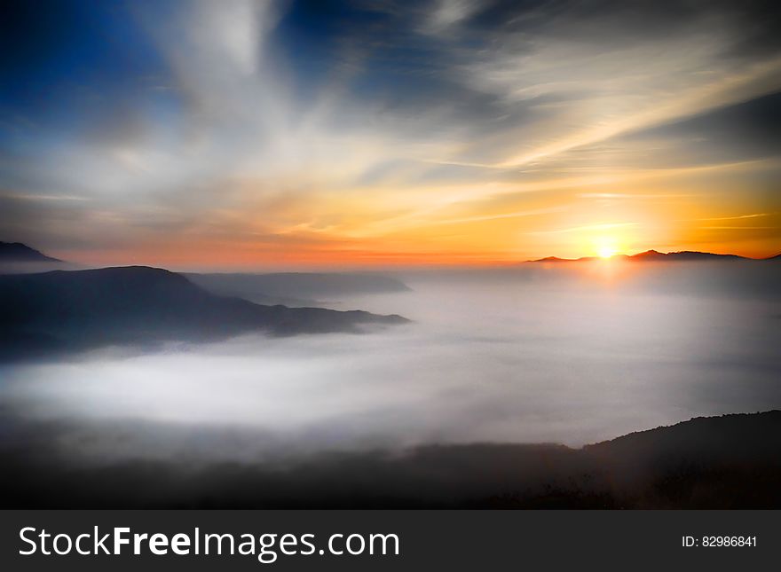 Sunrise Over Mountain