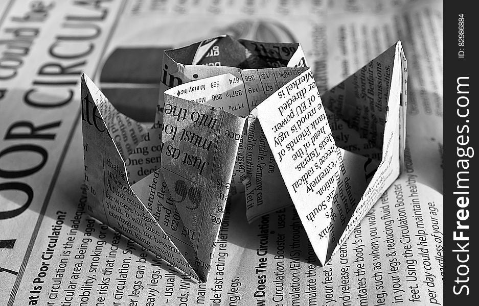 Newspaper Origami