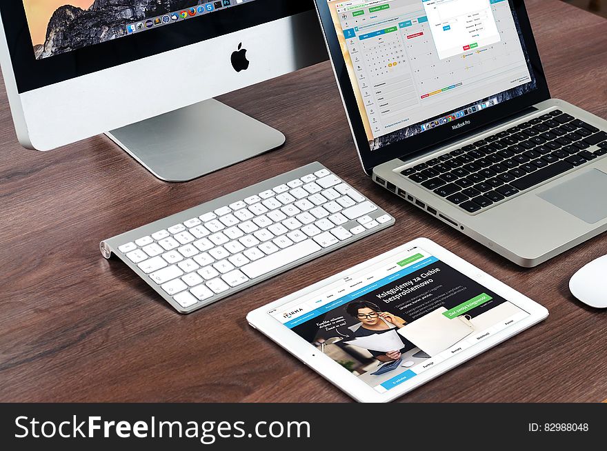 Desk Top, Laptop Computers And IPad