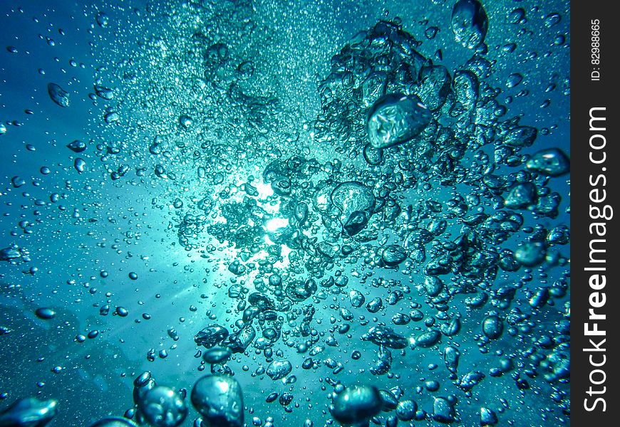 Water Bubbles Under The Sea