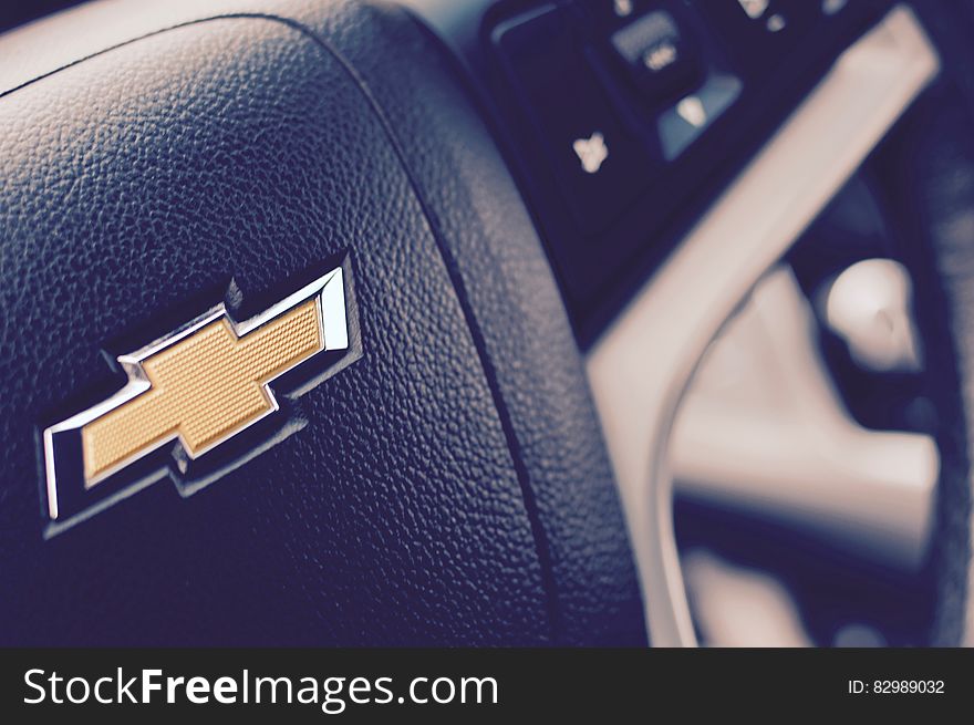 Black Chevrolet Steering Wheel