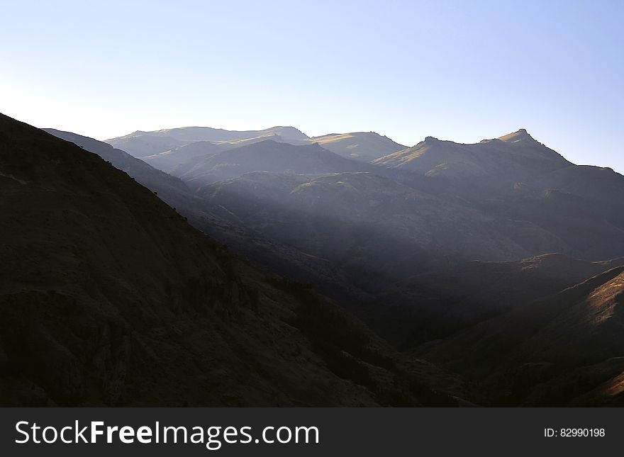 Mountain landscape on sunny day