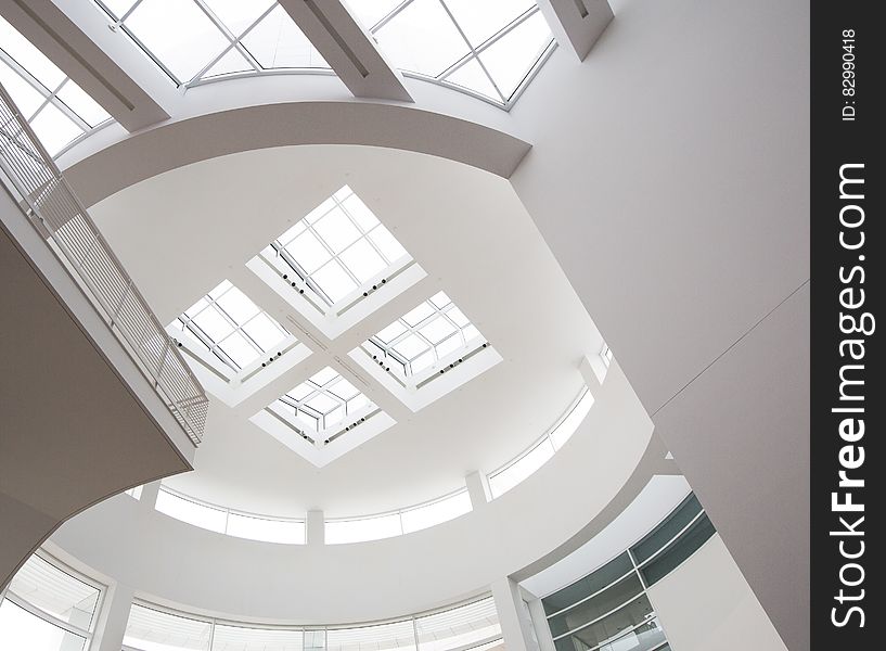 White Painted Ceiling With Glass Roof during Day Time