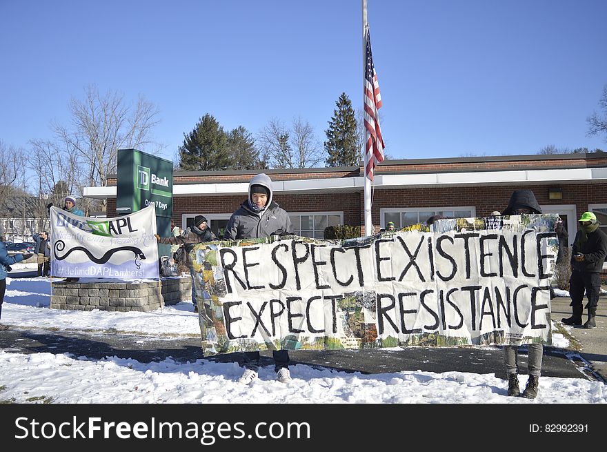 Photo of December 16th, 2016 No Dakota Access Pipeline &#x28;DAPL&#x29; TD Bank shut down. www.gazettenet.com/Pipeline-protesters-chain-themselves-t. Photo of December 16th, 2016 No Dakota Access Pipeline &#x28;DAPL&#x29; TD Bank shut down. www.gazettenet.com/Pipeline-protesters-chain-themselves-t...