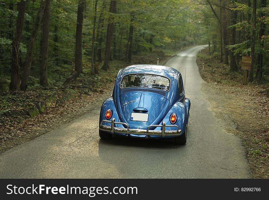 Blue Classic Volkswagen Beetle