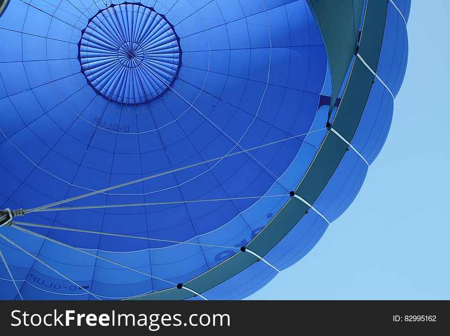 Blue and Gray Hot Air Balloon
