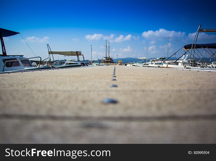 Empty Boardwalk Of Ship Dock