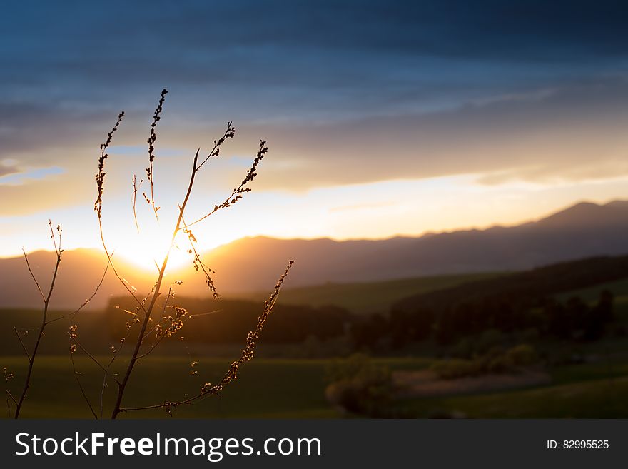 Mountain During Sunset