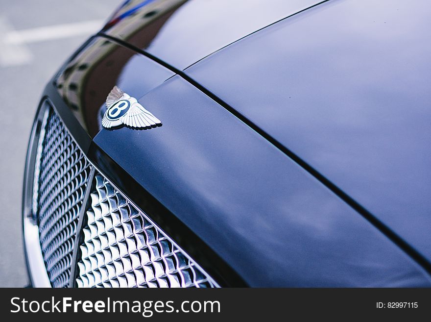 Blue Bentley Continental Gt Close Photography