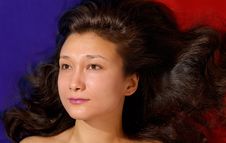 Beautiful Girl Face Colorful Portrait Stock Image Beautiful Girl Face Colorful Portrait Stock Image