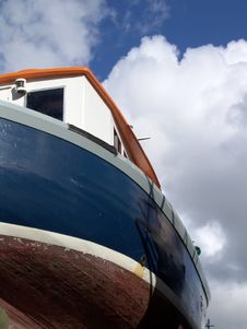 Blue Boat Stock Photography Blue Boat Stock Photography