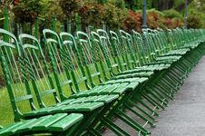 Green Park Benches Royalty Free Stock Photography Green Park Benches Royalty Free Stock Photography
