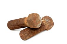 Rusty Steel Bolts Isolated Royalty Free Stock Image Rusty Steel Bolts Isolated Royalty Free Stock Image