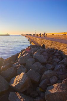 Pier At Sunrise Royalty Free Stock Photography Pier At Sunrise Royalty Free Stock Photography