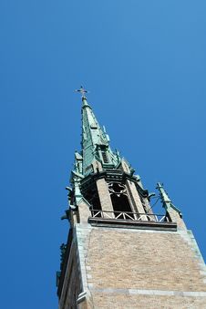 Bell-tower Of Church On Sky Stock Images Bell-tower Of Church On Sky Stock Images