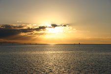 SUNSET AT STRADBROKE Royalty Free Stock Images SUNSET AT STRADBROKE Royalty Free Stock Images