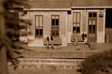 Train Station, Miniature Royalty Free Stock Photo
