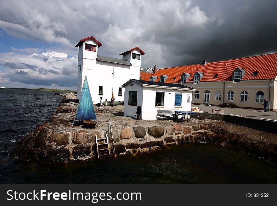 Danish coast village in the summer