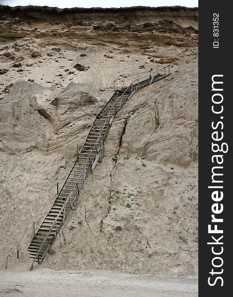 Stairway in the sand