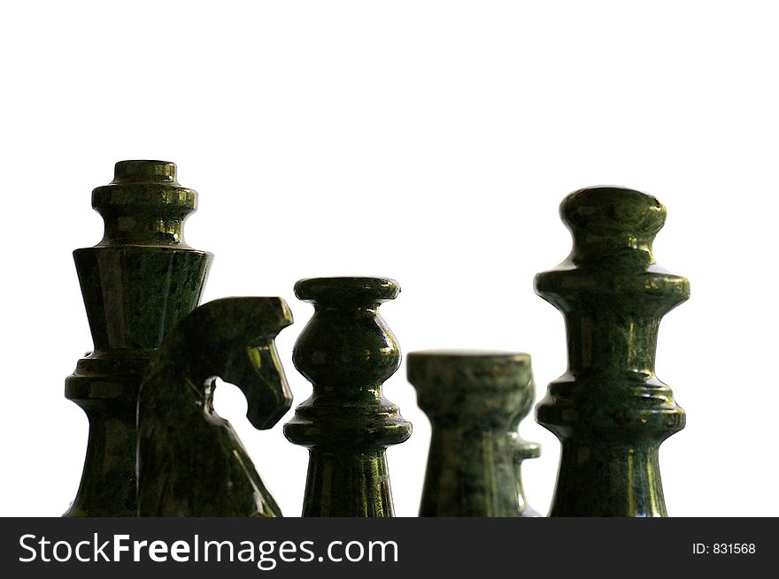 Chess pieces in silhouette. Chess pieces in silhouette