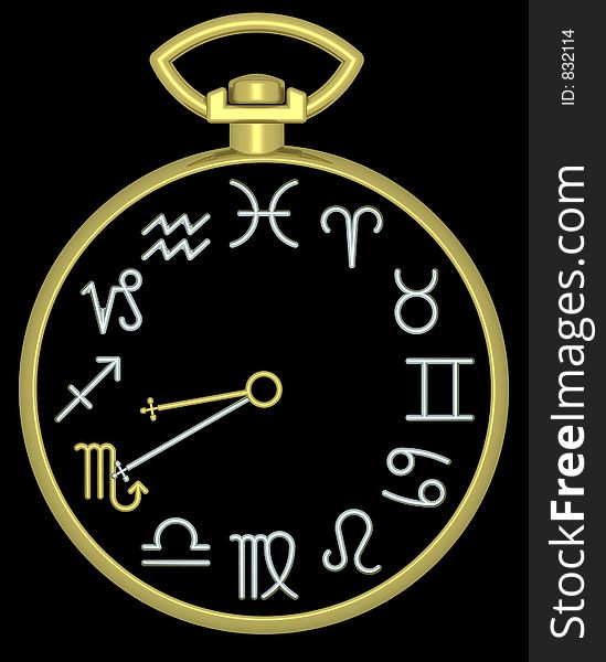 Zodiac Scorpio Clock