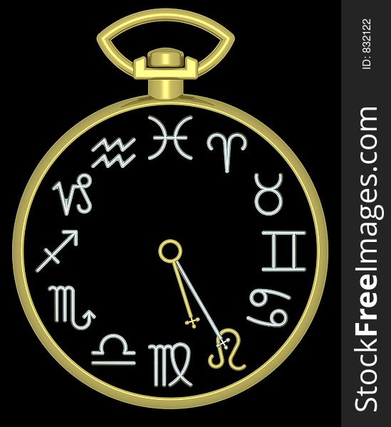 Zodiac Leo Clock