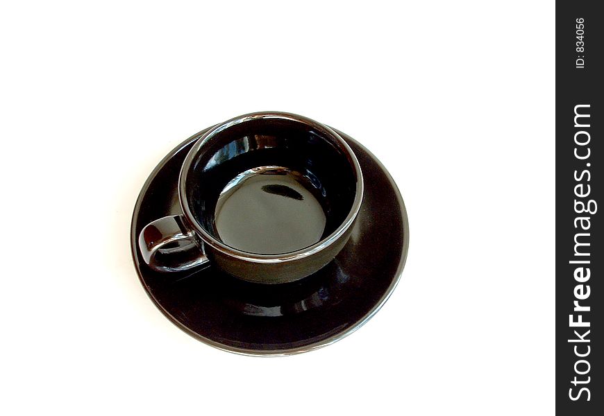 Black Coffee cup on white background