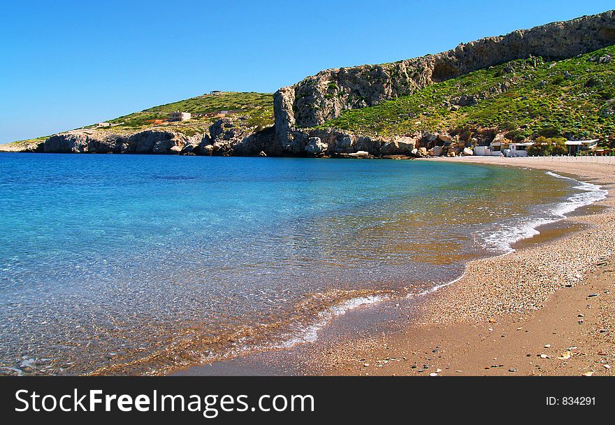 VIEW FROM THE KAKI THALASSA BEACH. VIEW FROM THE KAKI THALASSA BEACH