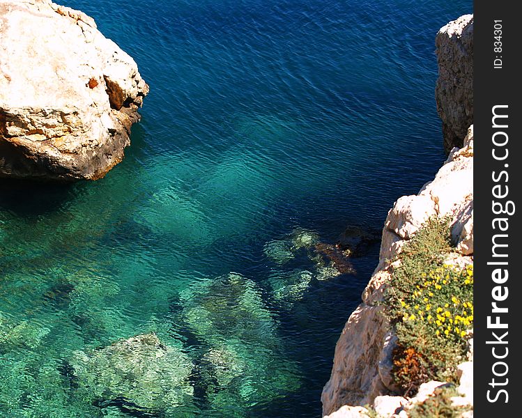 VIEW FROM THE KAKI THALASSA BEACH. VIEW FROM THE KAKI THALASSA BEACH