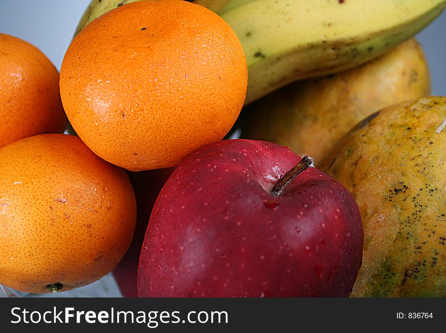 Mixed fruit in a bowl.