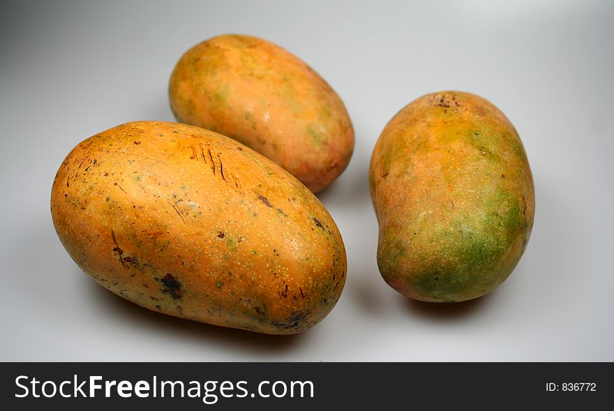 Three Mangoes isolated