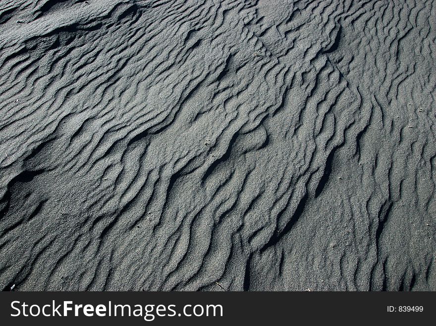 Wave texture in beach sand. Wave texture in beach sand