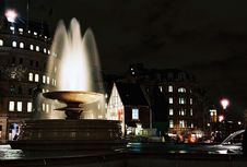 Trafalgar Square At Night Royalty Free Stock Photography