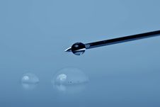 Sharp Syringe Needle With Drops Stock Images