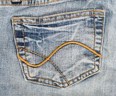 Jeans Hip Pocket Royalty Free Stock Photos