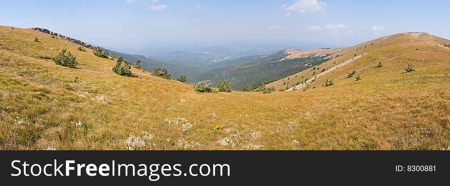 Year panorama mountains of Krimea. Year panorama mountains of Krimea