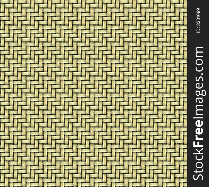 Yellow square woven straw background