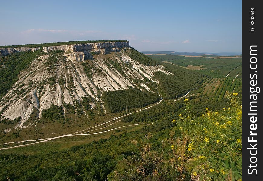 Valley near old Crimea capital - Bahkchi-Saraj. Valley near old Crimea capital - Bahkchi-Saraj