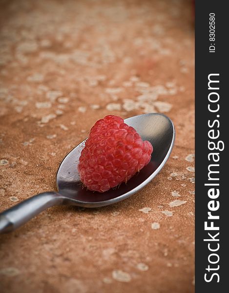 Raspberry on a Spoon