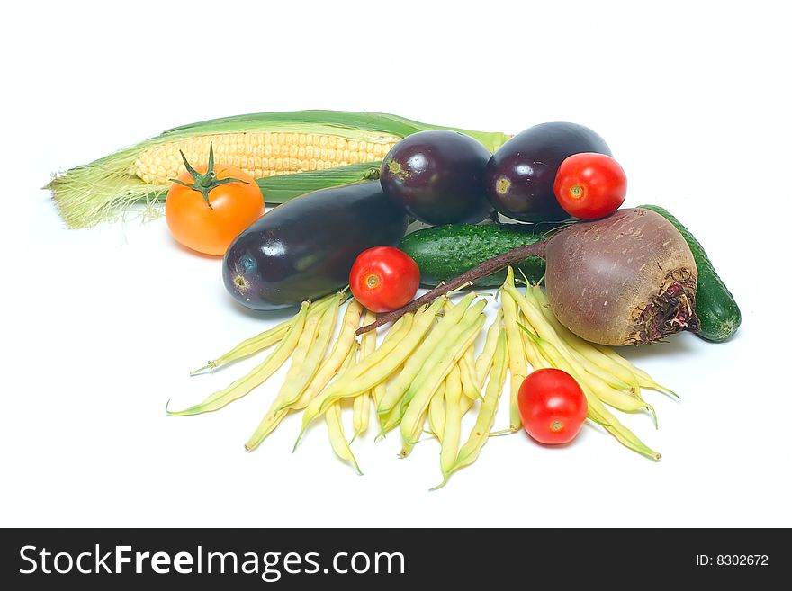 Vegetables isolated on white for your design