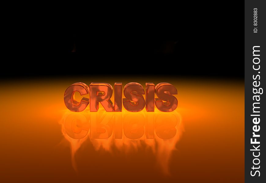 3D generated abstract image.Illustrate the danger of crisis.