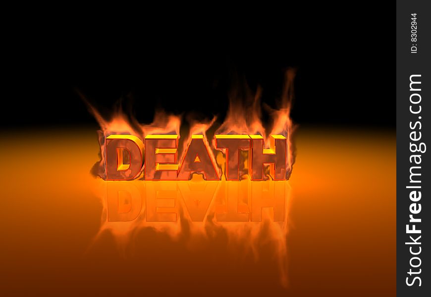 3D generated image. Illustrates concept of death.