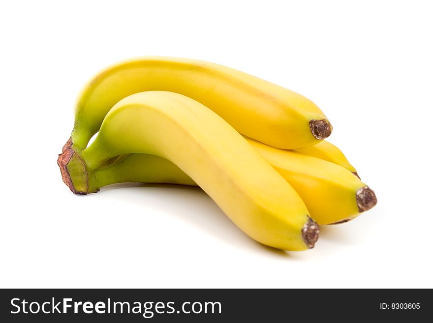 Bananas bunch isolated on white background