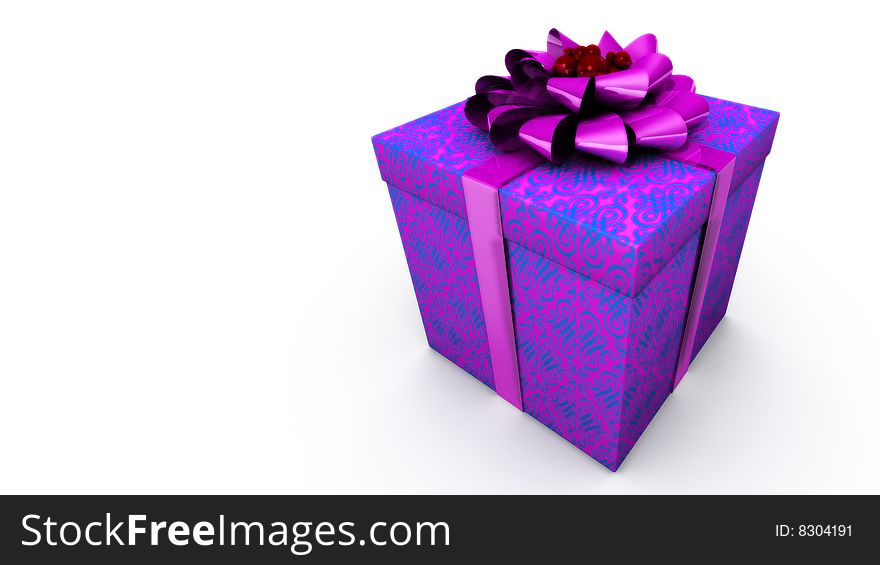 3d gift with decorative wrapping