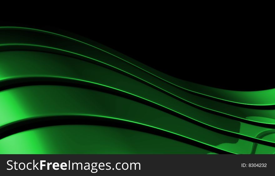 3d green abstract wavy background. 3d green abstract wavy background